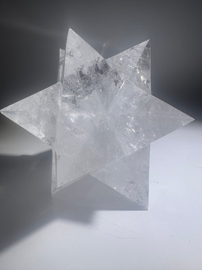 Merkaba Stern aus Bergkristall 743 g | Handgefertigt in Brasilien | Heilige Geometrie