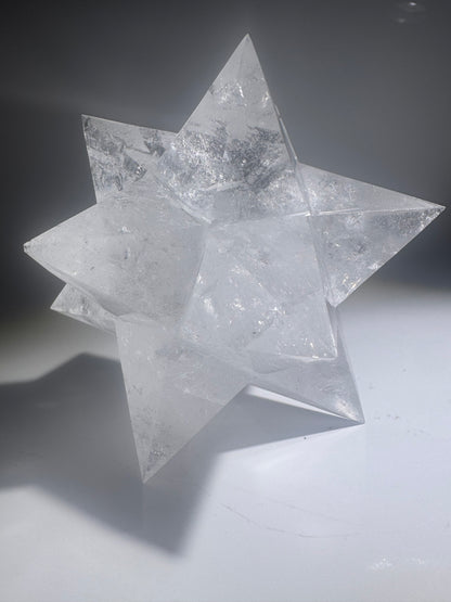 Merkaba Stern aus Bergkristall 743 g | Handgefertigt in Brasilien | Heilige Geometrie