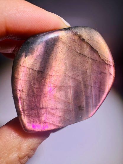 Labradorit-Freeform Pink-Blau | Seltene Rarität