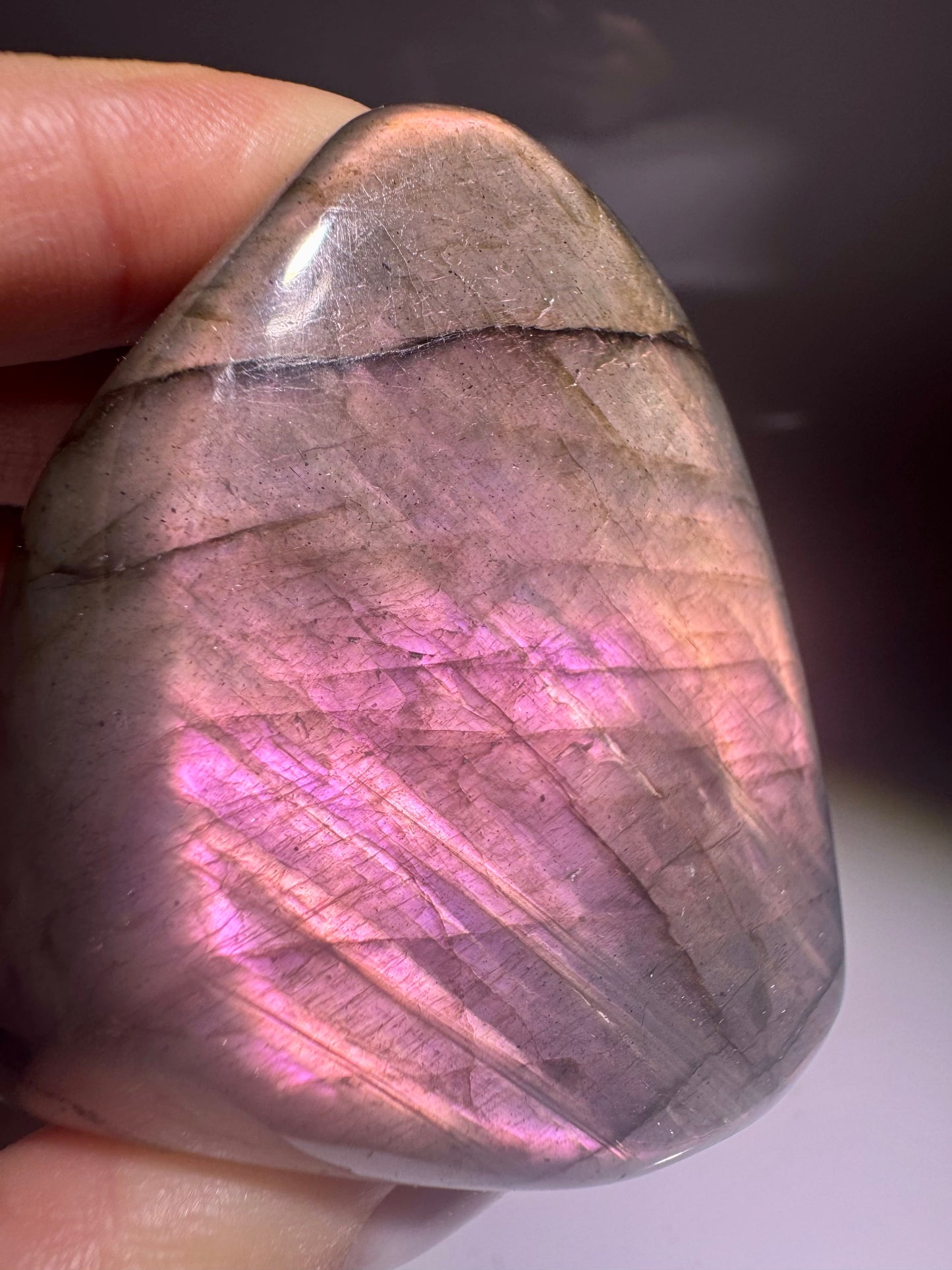 Exklusive Labradorit Freeform in Pink | Seltene Rarität