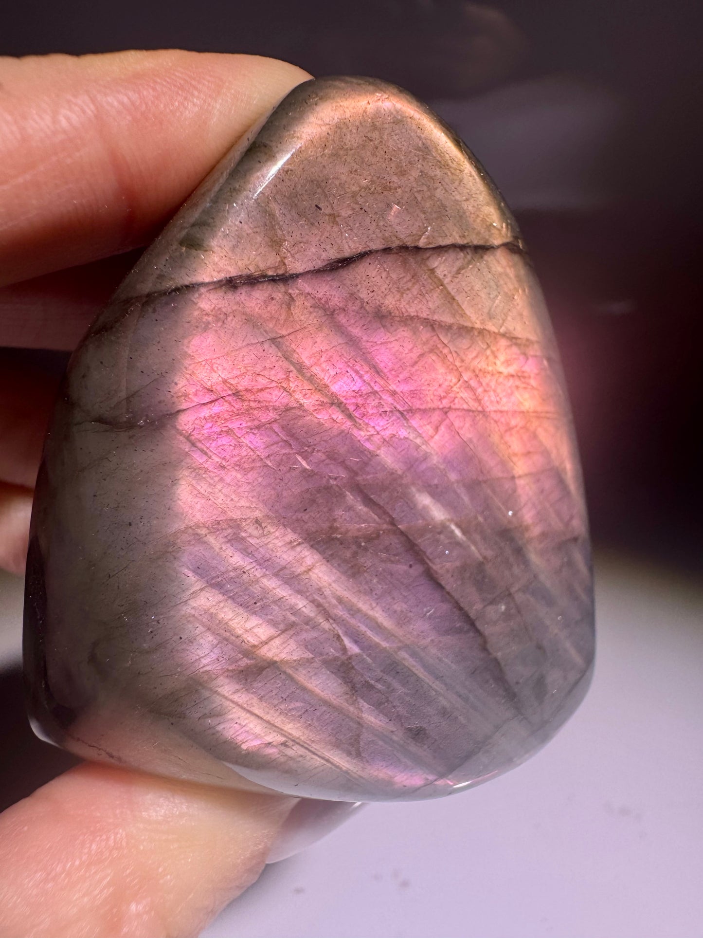 Exklusive Labradorit Freeform in Pink | Seltene Rarität