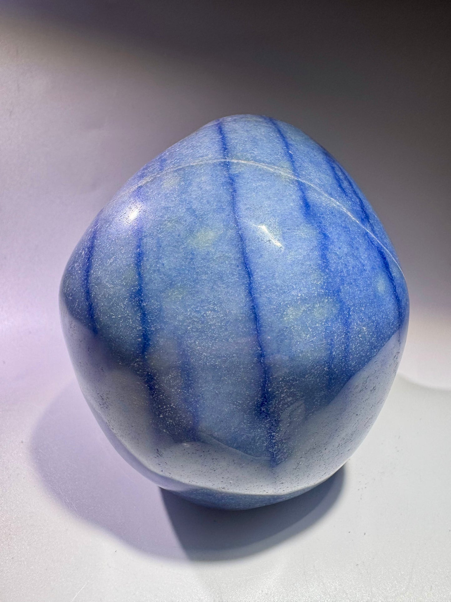 Blauer Aventurin Totenkopf – Realistische Kristallskulptur – 12cm, 1A Handarbeit 💀💎
