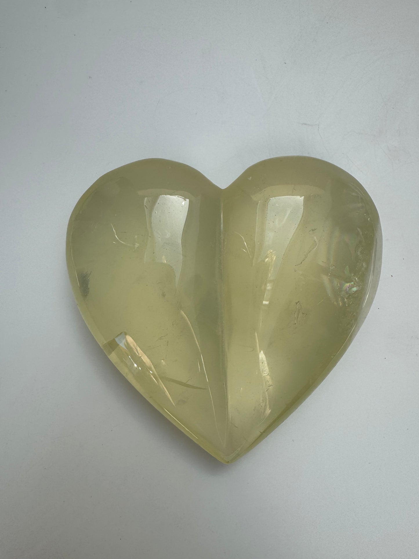 Citrin Herzen juicy – 8.7 cm I Dreidimensionale Form
