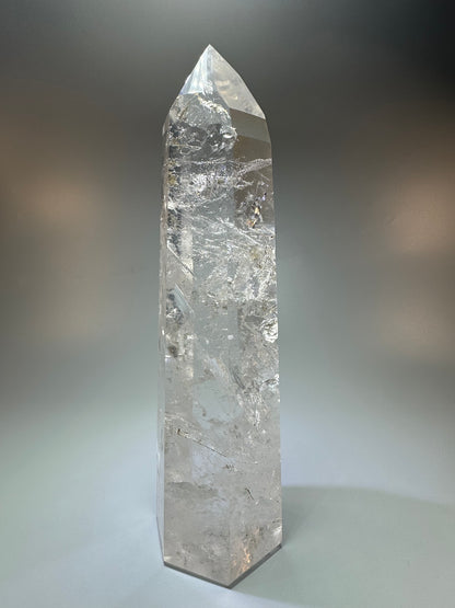 Bergkristall Spitze 26 cm 1.69 kg | extra klarer Quarz aus Brasilien | High-Quality Kristall