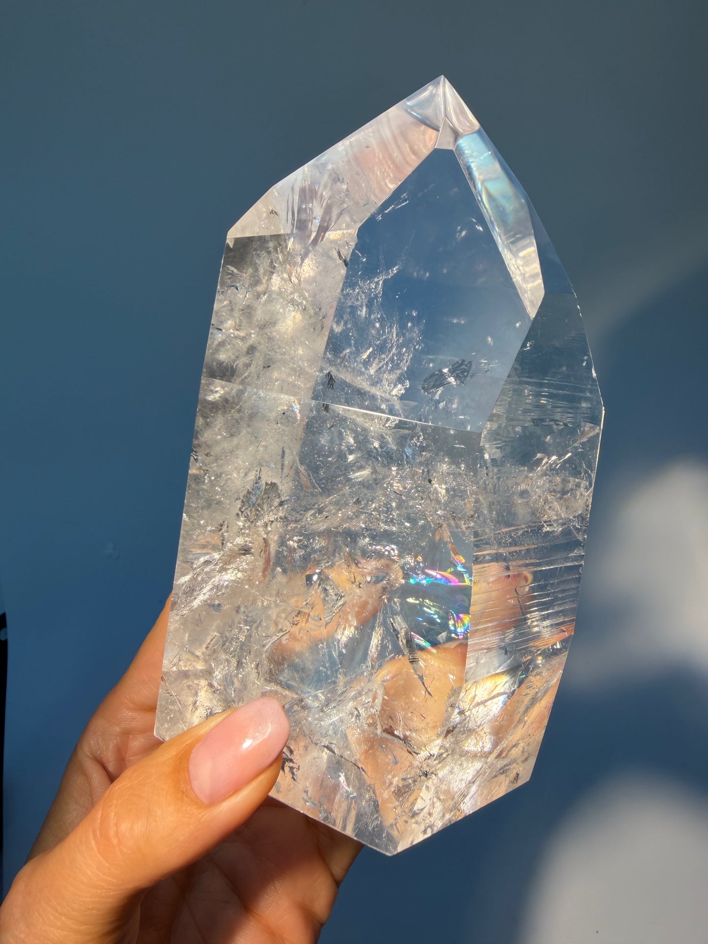 Extra Clear Lemurian Crystal Super Extra Quality 14 cm, 541 g from Bahia Brazil