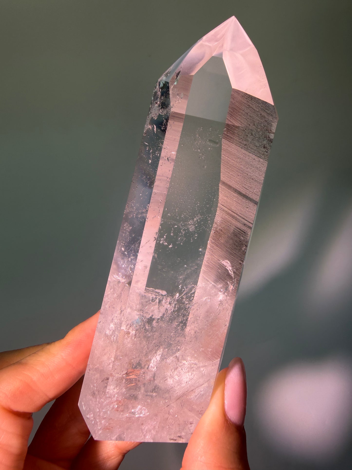 Extra Clear Lemurian Crystal Super Extra Quality 14 cm, 541 g from Bahia Brazil