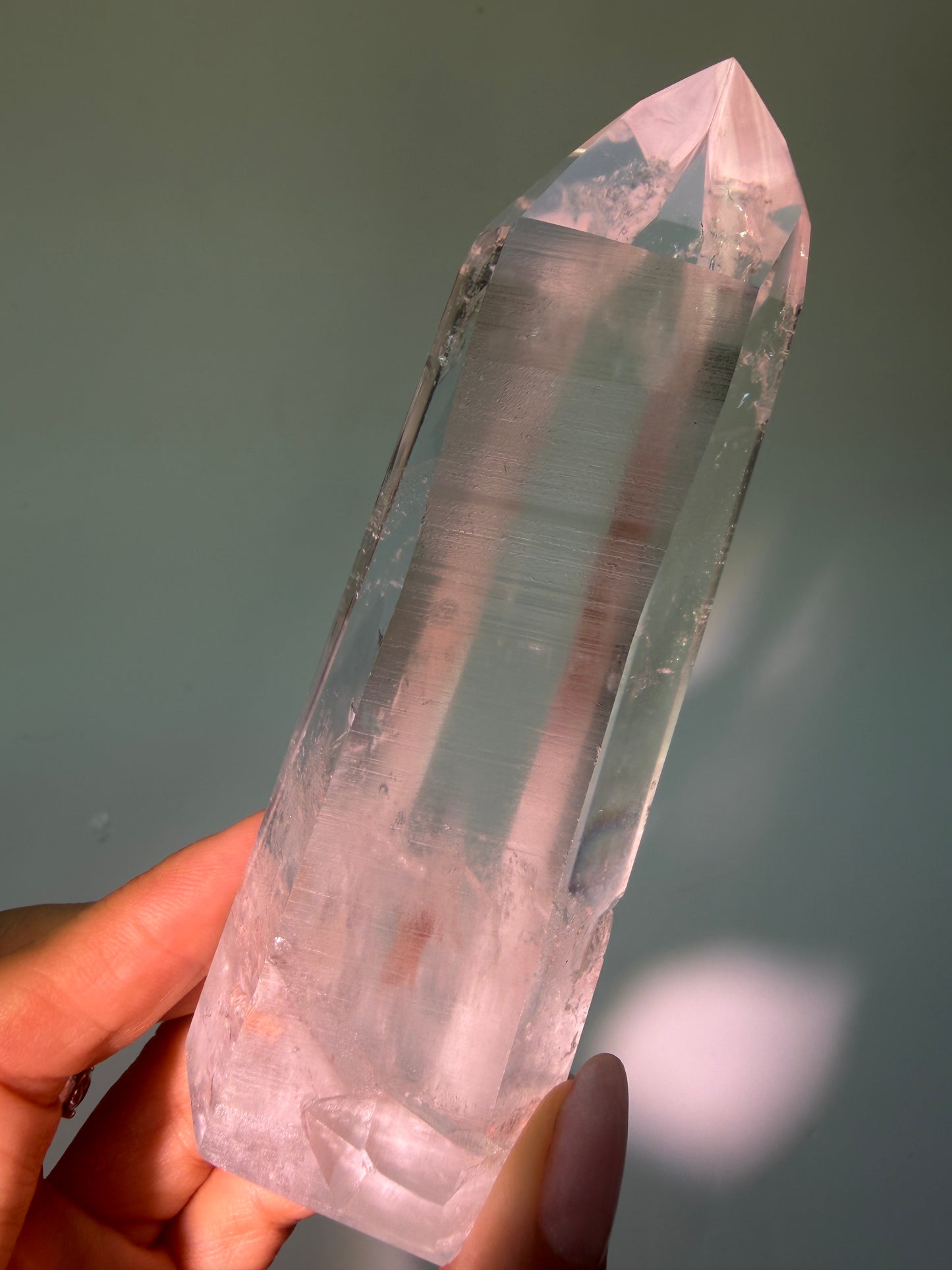 Extra Clear Lemurian Crystal Super Extra Quality 14 cm, 541 g from Bahia Brazil