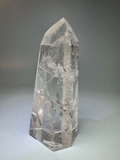 Bergkristall Spitze 15 cm 645 g | extra klarer Quarz aus Brasilien | High-Quality Kristall