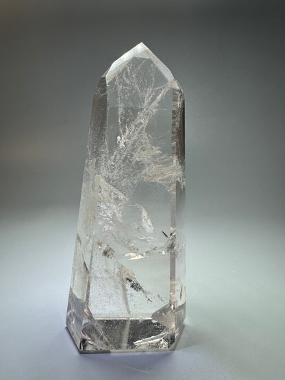 Bergkristall Spitze 15 cm 645 g | extra klarer Quarz aus Brasilien | High-Quality Kristall