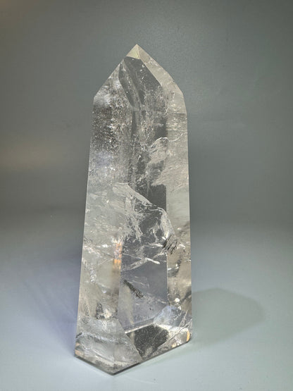 Bergkristall Spitze 15 cm 645 g | extra klarer Quarz aus Brasilien | High-Quality Kristall