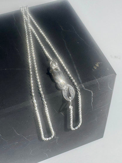 Diamantierte Kugelkette aus 925 Silber – Funkelnde Halskette