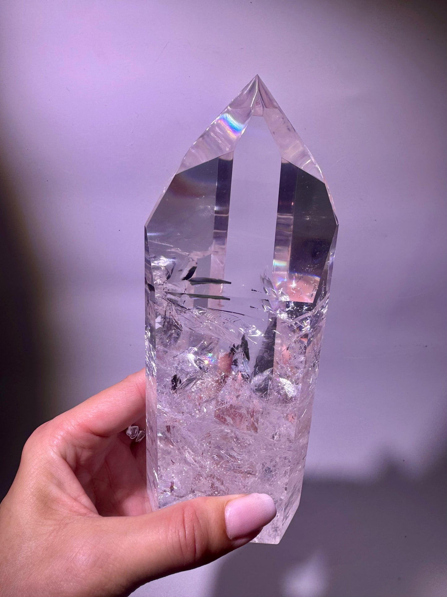 Lemurian Kristallspitze 16.7 cm · 700g – Extra klare Premiumqualität · Bahia