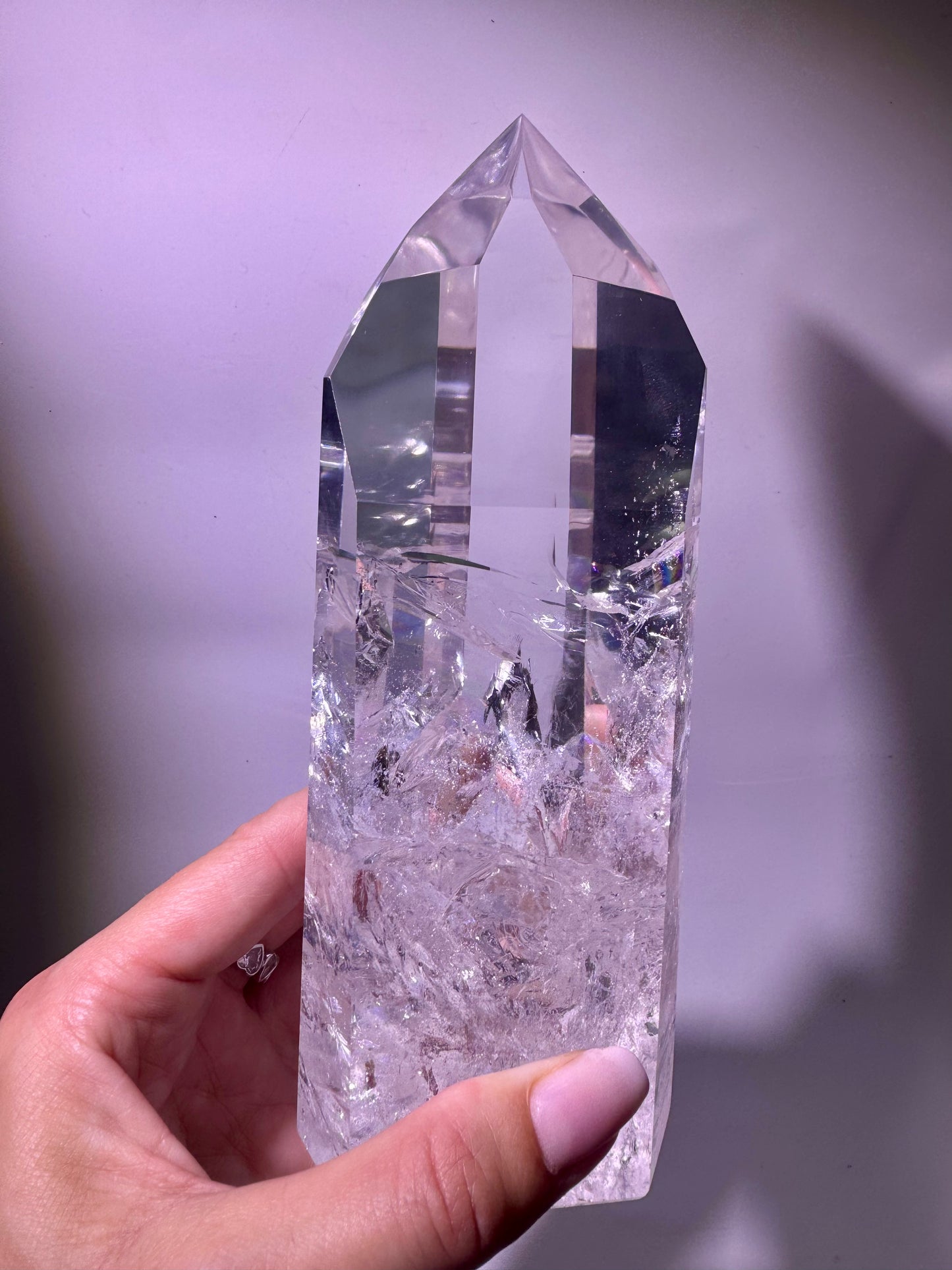 Lemurian Kristallspitze 16.7 cm · 700g – Extra klare Premiumqualität · Bahia