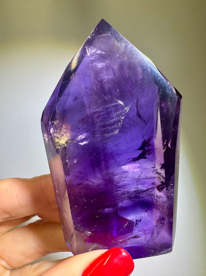Tief violette Ametrin Spitze (Amethyst/Citrin) ✨💜 - 7.8cm, 106g