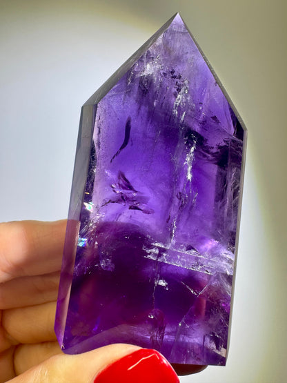 Tief violette Ametrin Spitze (Amethyst/Citrin) ✨💜 - 7.8cm, 106g