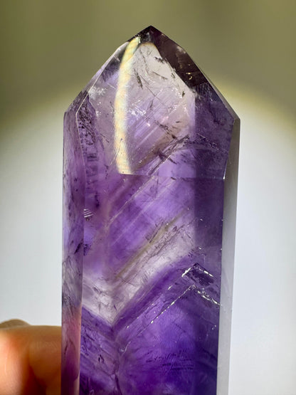 Zauberhafte hochwertige Phantom Ametrin Spitze (Amethyst/Citrin) ✨💜 - 8.2cm, 78g