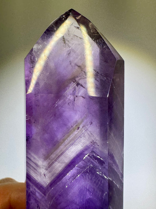 Zauberhafte hochwertige Phantom Ametrin Spitze (Amethyst/Citrin) ✨💜 - 8.2cm, 78g