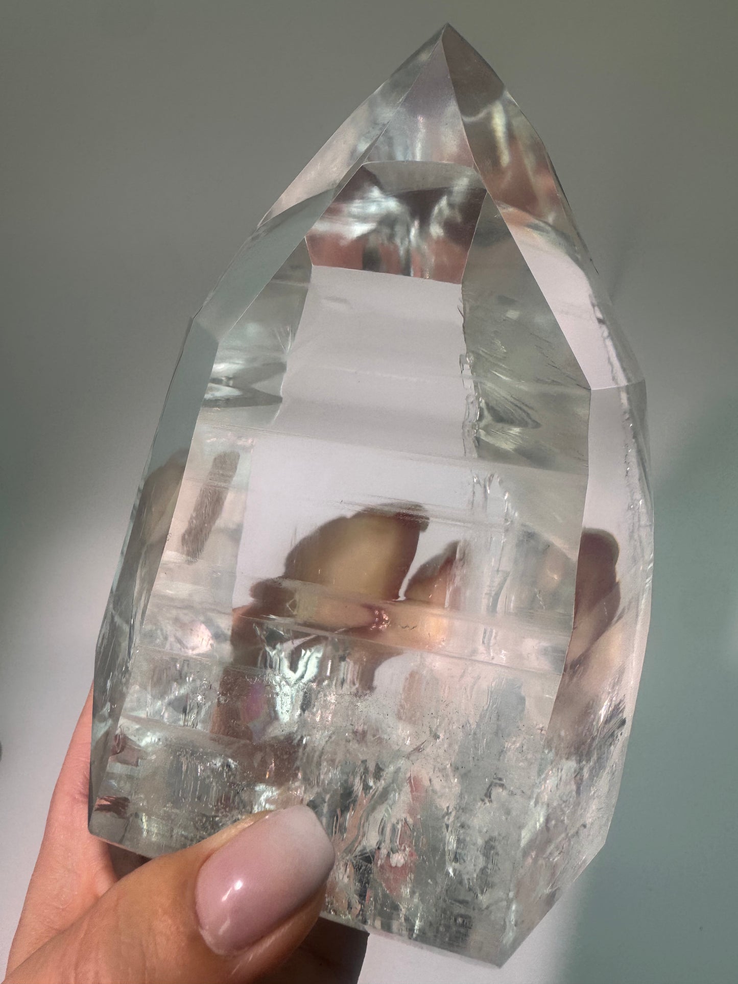 Lemurian Kristallspitze AAA - 13 cm, 1.26kg I Meisterkristall der göttlichen Verbindung