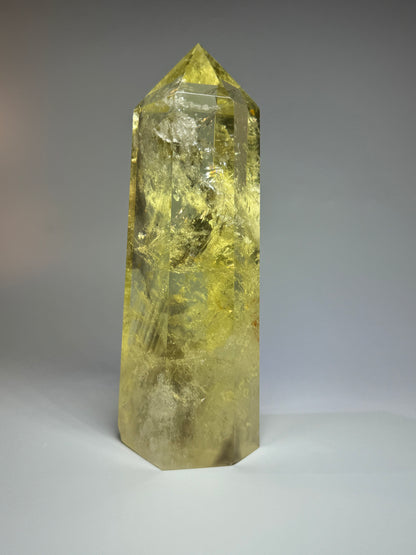 Citrin mit Phantomschichten und Regenbogen - 18.5cm, 970g