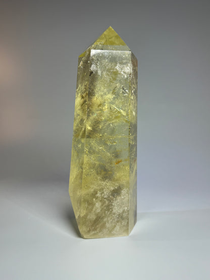 Citrin mit Phantomschichten und Regenbogen - 18.5cm, 970g