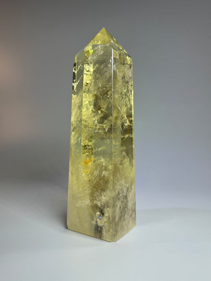Citrin mit Phantomschichten und Regenbogen - 18.5cm, 970g