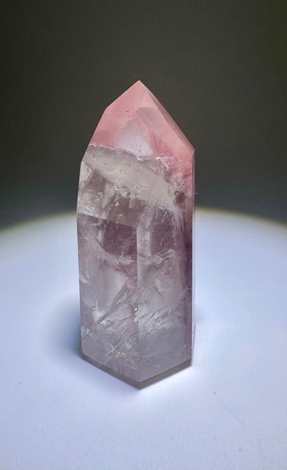 Bezaubernde & seltene rosa Kristall Spitze 💖 - 5.7cm, 57g