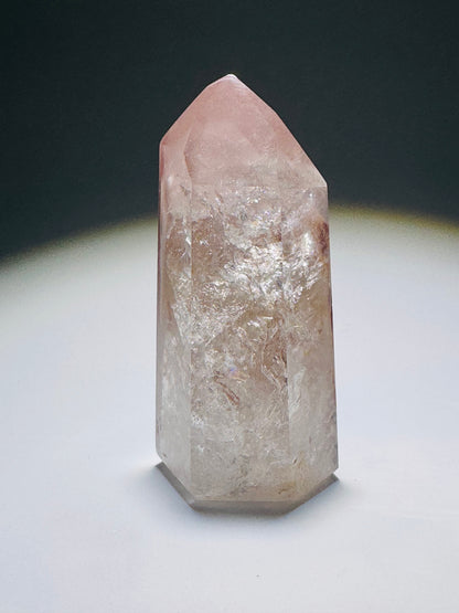 Bezaubernde Pink-Lithium-Spitze mit Regenbogen 💖 - 5.4cm, 48g