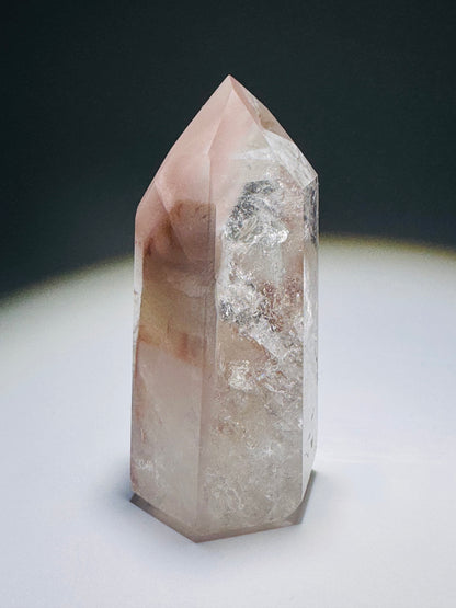 Bezaubernde Pink-Lithium-Spitze mit Regenbogen 💖 - 5.4cm, 48g