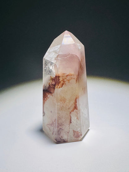 Bezaubernde Pink-Lithium-Spitze mit Regenbogen 💖 - 5.4cm, 48g