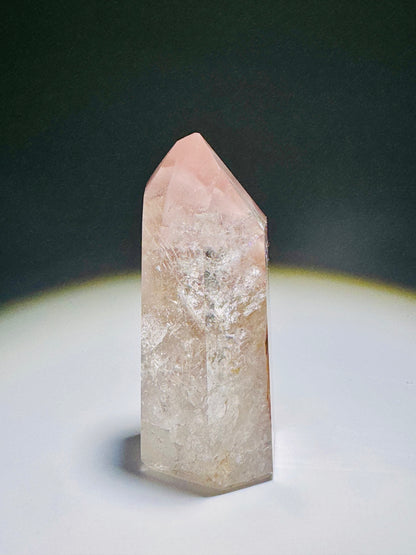 Bezaubernde Pink-Lithium-Spitze mit Regenbogen 💖 - 5.4cm, 48g