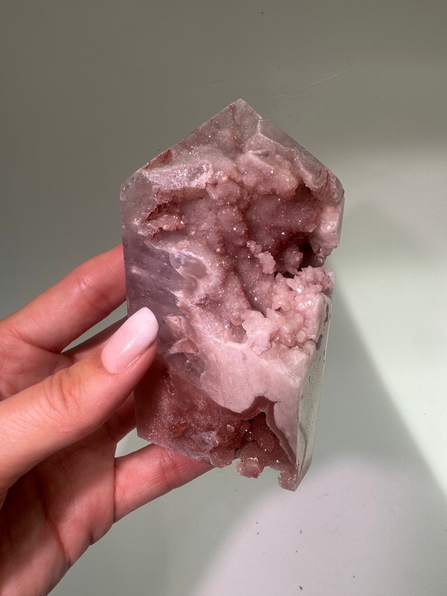 Torre unica di ametista rosa 💗 25 cm – 2,9 kg – Brasile