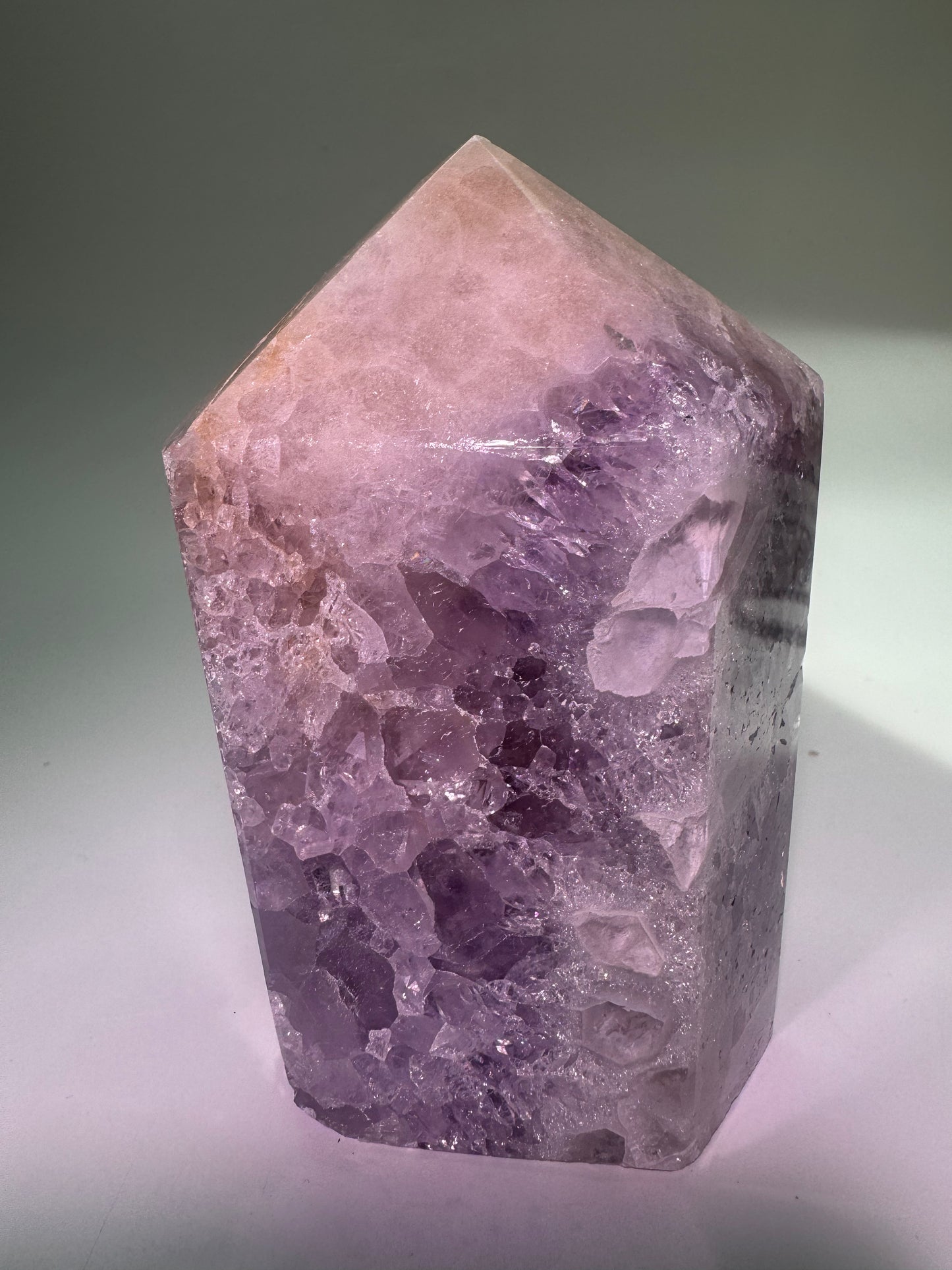 Torre unica di ametista rosa 💗 25 cm – 2,9 kg – Brasile