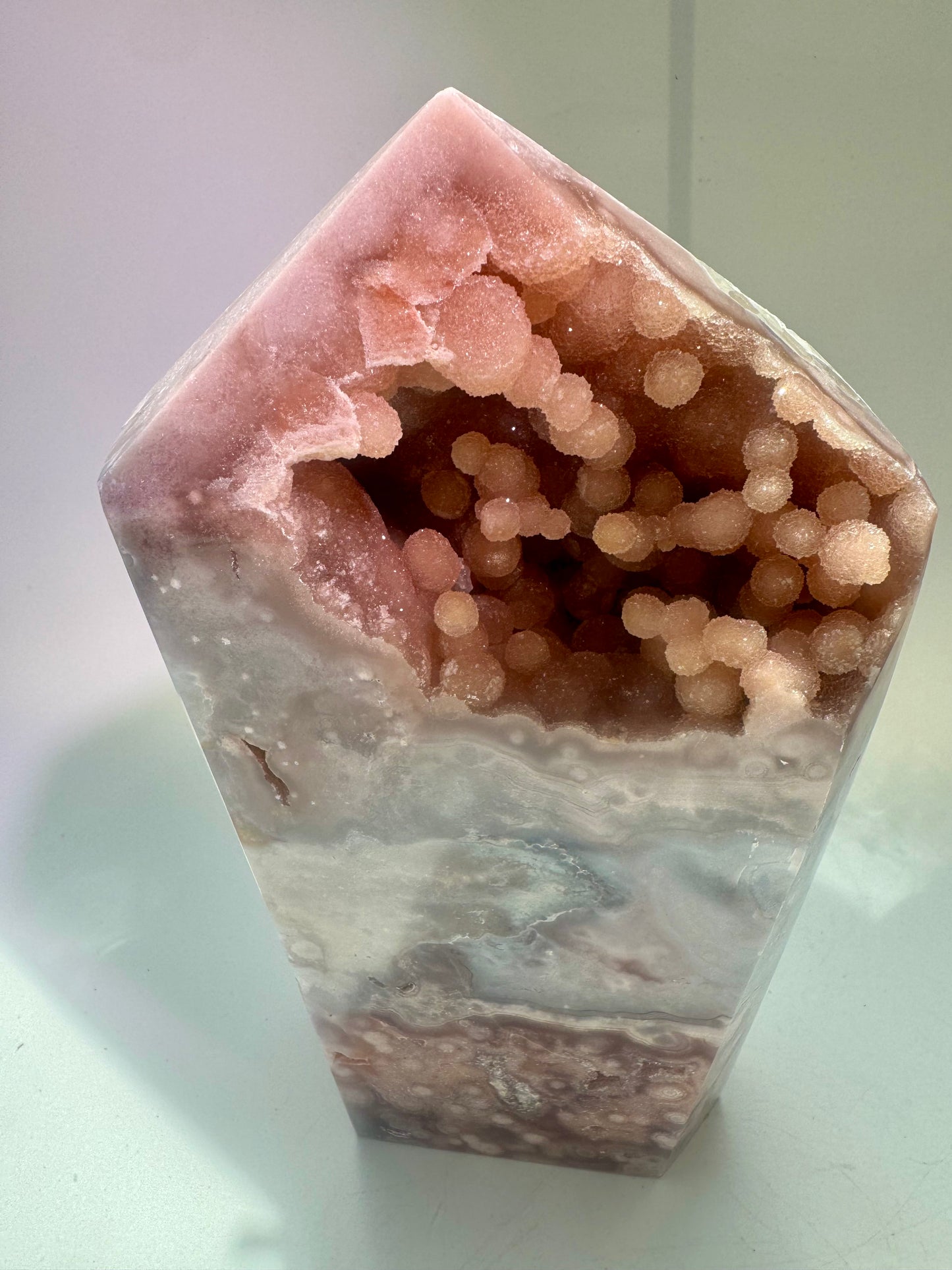 Torre unica di ametista rosa 💗 25 cm – 2,9 kg – Brasile