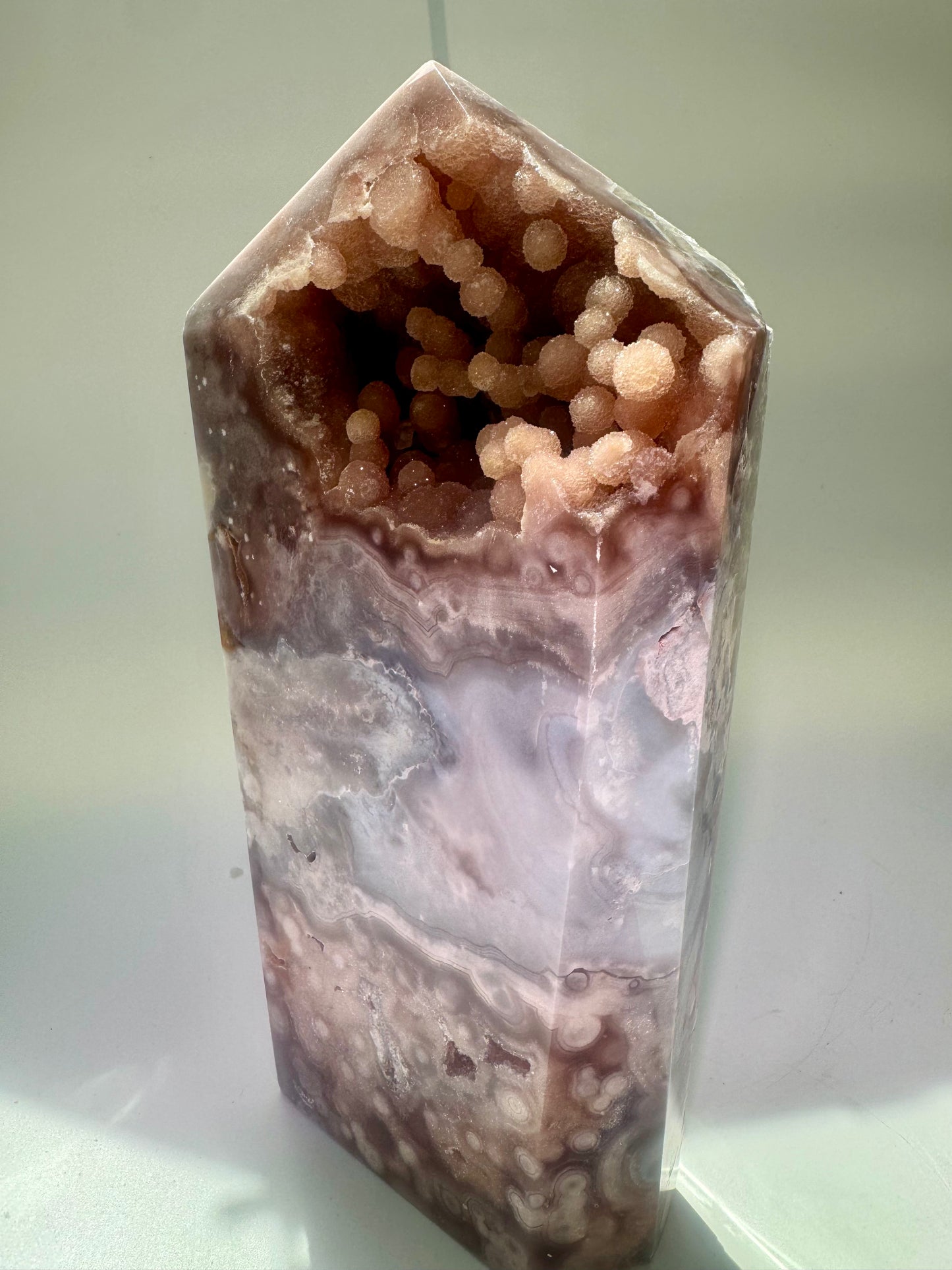 Torre unica di ametista rosa 💗 25 cm – 2,9 kg – Brasile