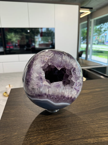 Riesige Wunderschöne Amethyst Kugel – 16,5 cm, 1A-Qualität, aus Brasilien
