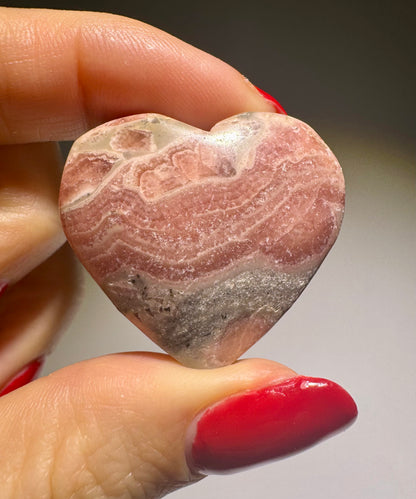 Wunderschönes Rhodochrosit-Herz  💖 - 3.2cm