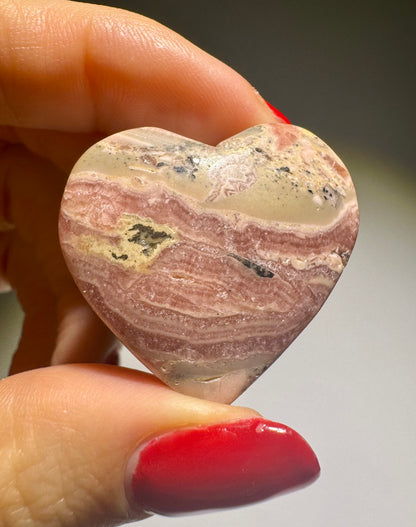 Wunderschönes Rhodochrosit-Herz  💖 - 3.2cm