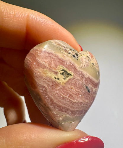 Wunderschönes Rhodochrosit-Herz  💖 - 3.2cm