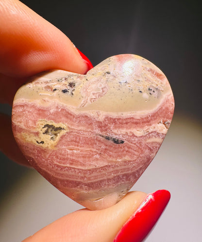Wunderschönes Rhodochrosit-Herz  💖 - 3.2cm