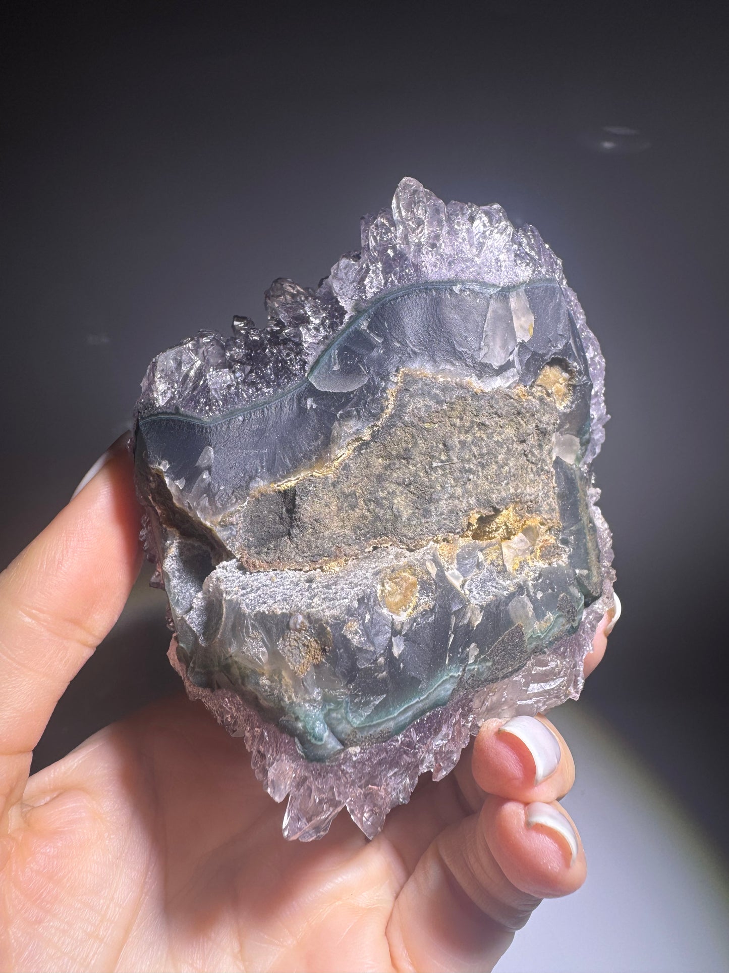 Exklusive Amethystblüte aus Uruguay – ca. 9.5 cm Stalaktit Kristall