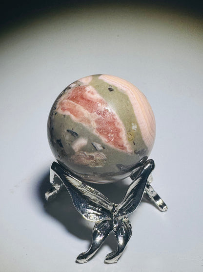 Wunderschöne Rhodochrosit Kugel mit intensivem Farbverlauf ✨ 💕 - 2.9cm