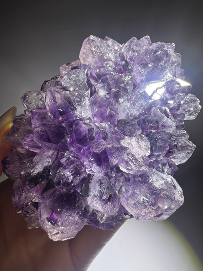Amethystblüte 10,5 cm Uruguay – tiefviolette klare Kristalle