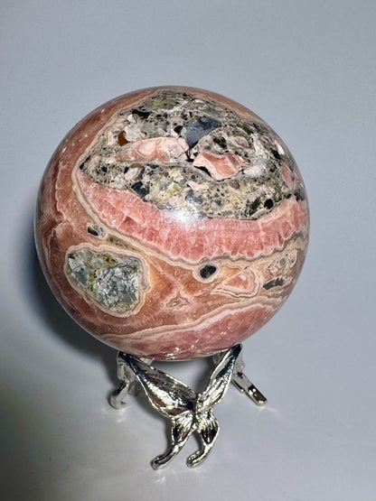 Grosse traumhafte Rhodochrosit Kugel ✨ 💕 - 5.4cm, 328g