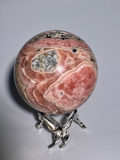 Grosse traumhafte Rhodochrosit Kugel ✨ 💕 - 5.4cm, 328g