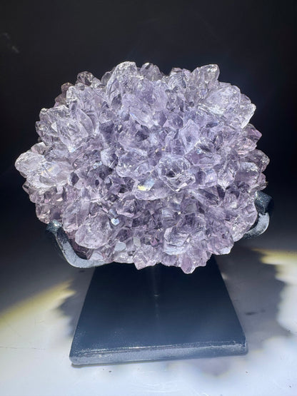 Amethystblüten-Stalaktit 7,4 cm aus Uruguay – Symmetrische Kristallblume