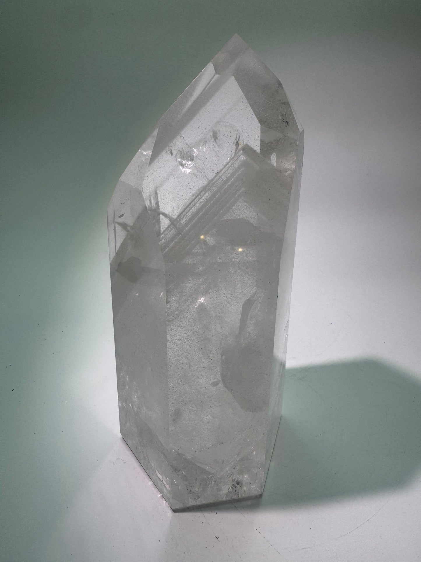 XL Phantom Bergkristallspitze 3,02 kg – 23 cm klarer Quarz aus Brasilien
