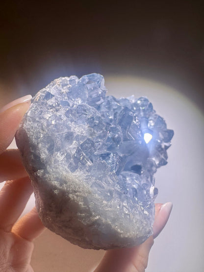 Celestin Stufe aus Madagaskar 💎 Klar & funkelnd ✨ Museumsqualität 10.2cm
