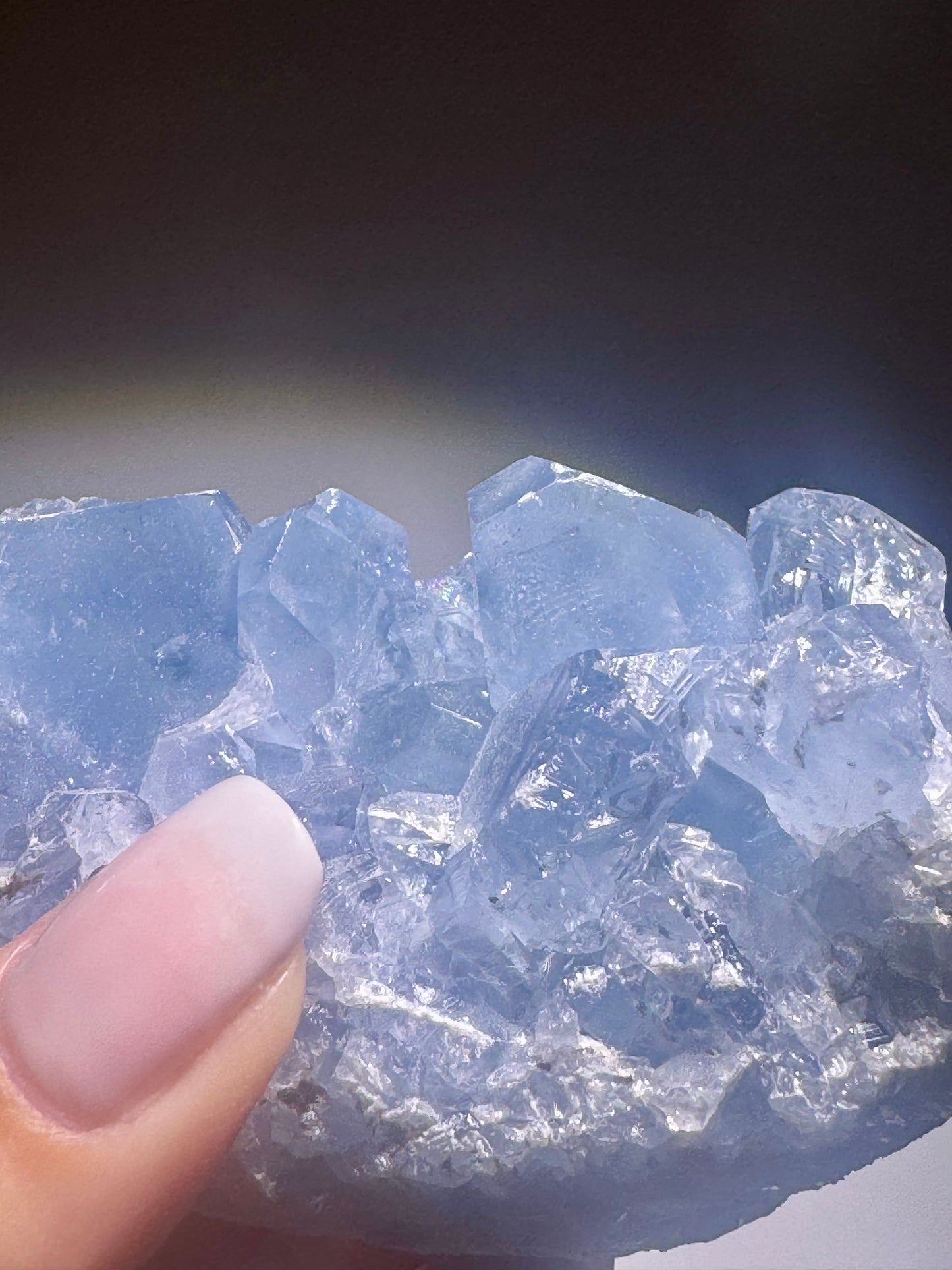 Celestin Stufe aus Madagaskar 💎 Klar & funkelnd ✨ Museumsqualität 8.3cm