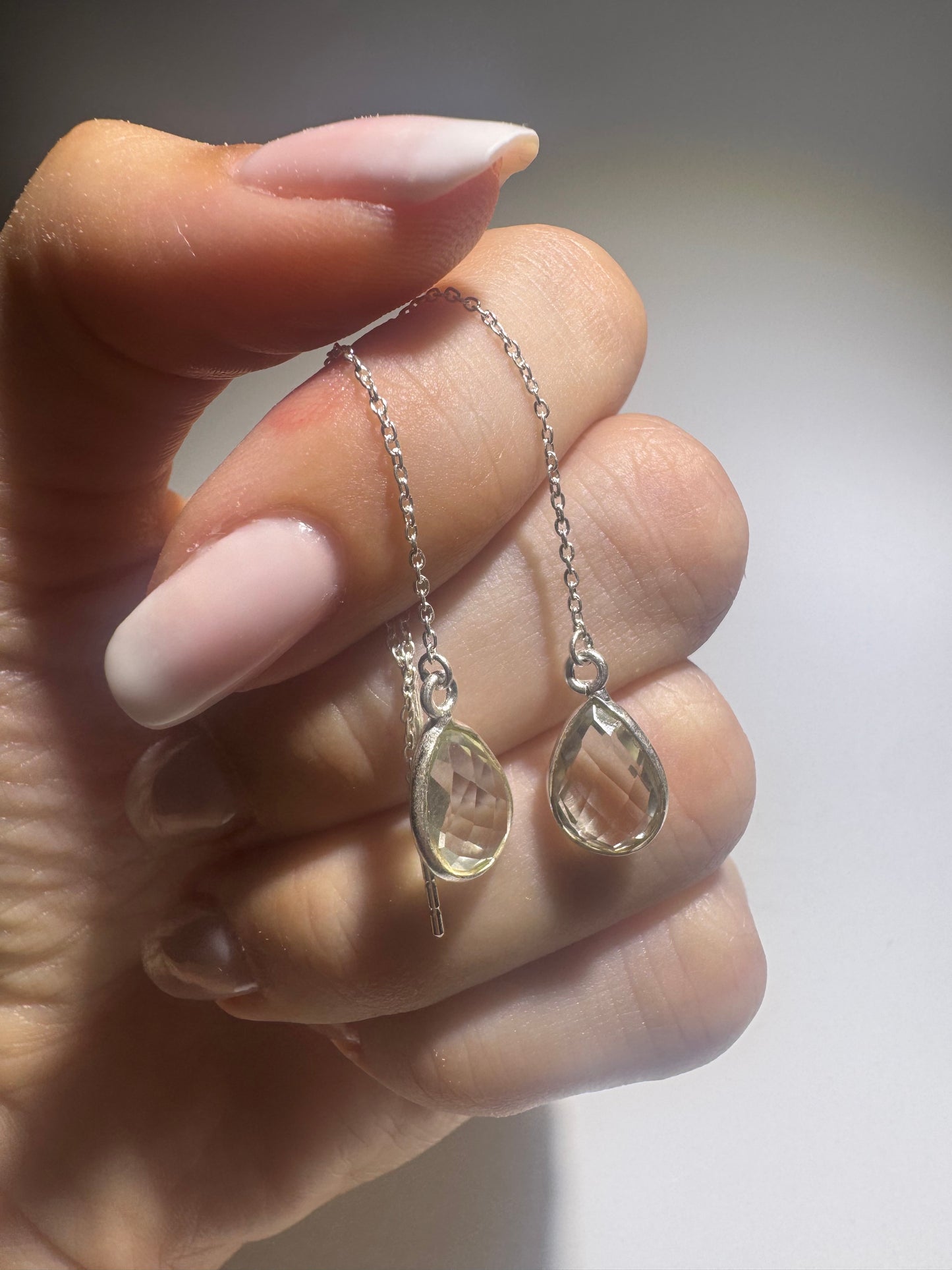 Prasiolith-Ohrringe (grüner Amethyst) 925 Silber – Extraklar, 1A-Qualität, Elegant & Edel