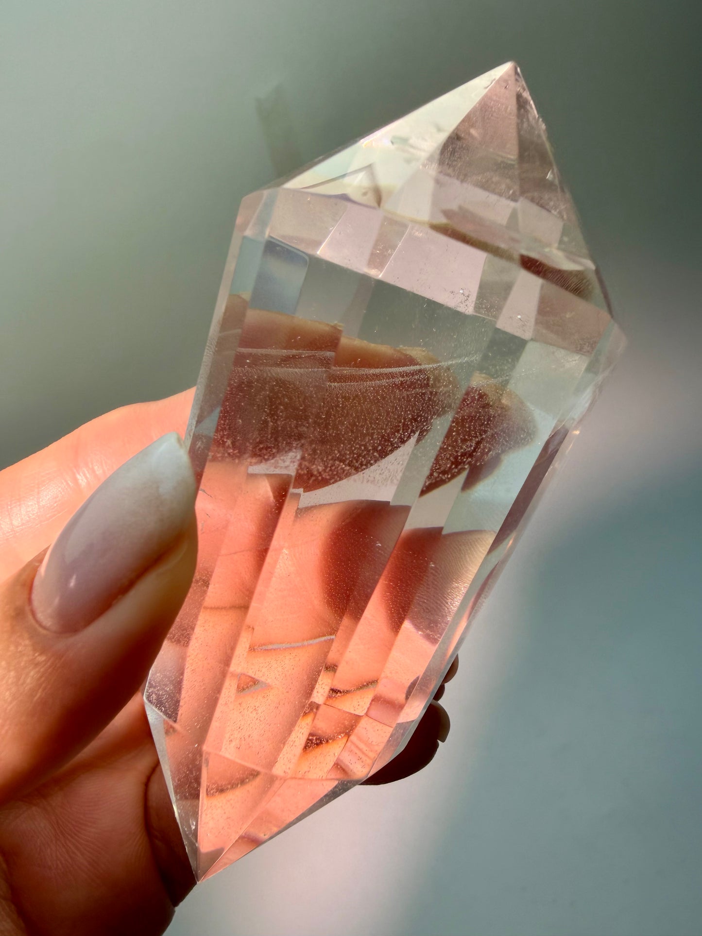 Phantom Lemurian Vogel Kristall ultraklar, Bahia Brasilien, 9,1 cm, 154 g